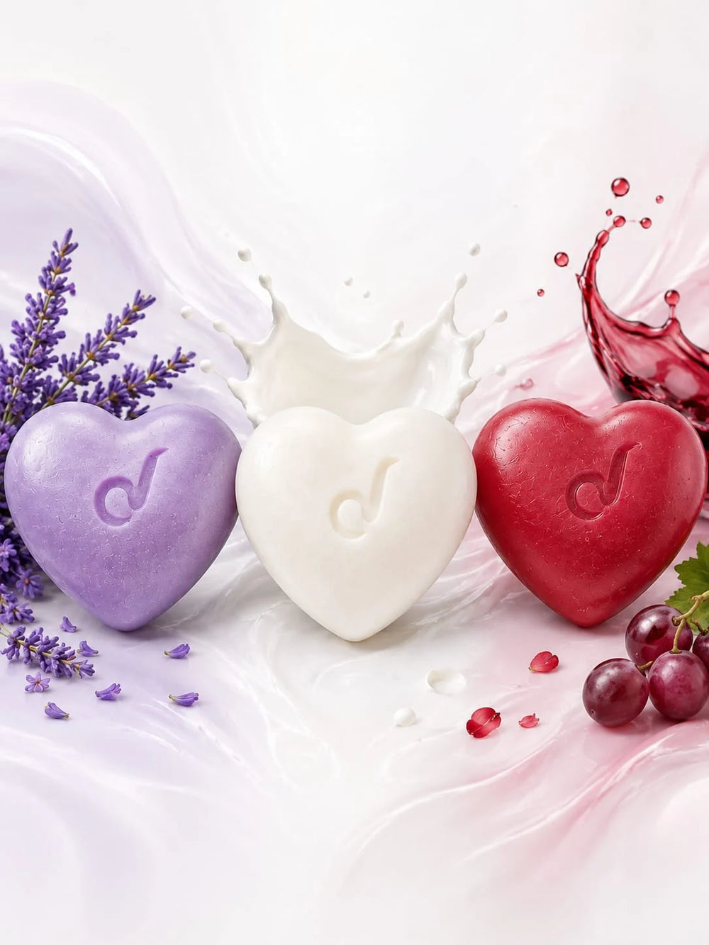 Lavender Goat Milk Red Wine Soap Combo | Handmade | 3*65gm