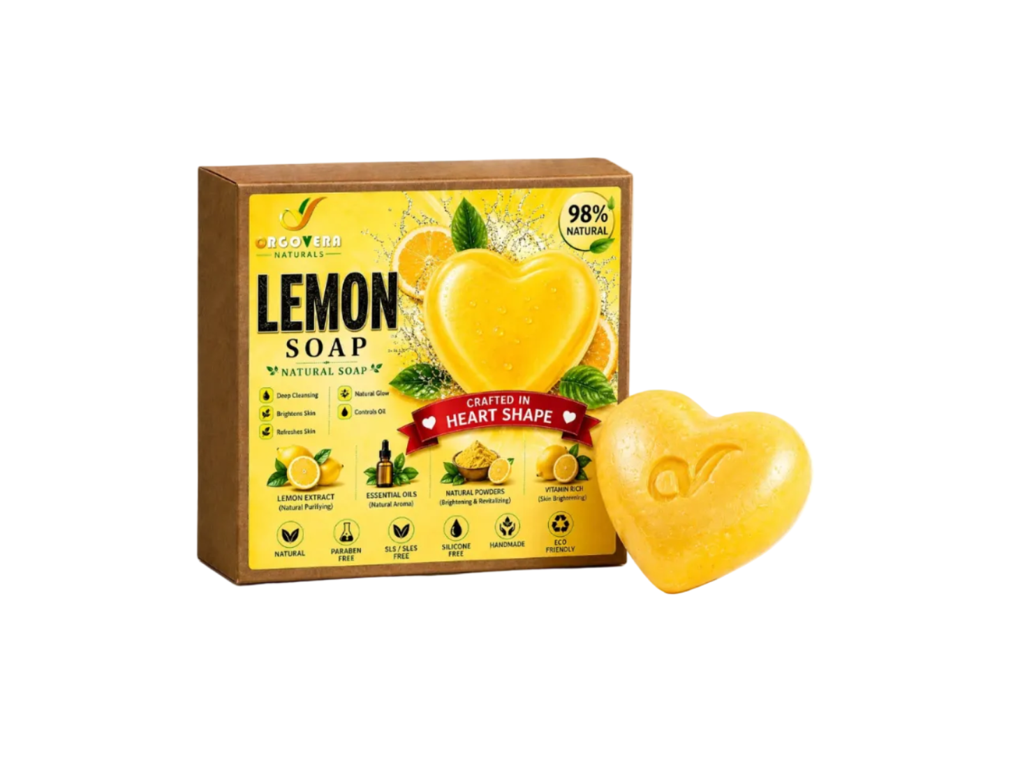 Lemon Bar-Brightening & glow | Handmade |65gm