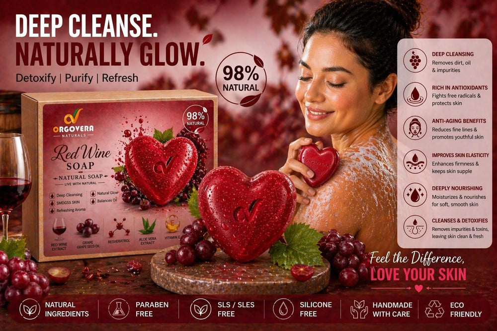 Red Wine Soap – Anti-Aging, Glow & Skin Firming |Handmade | 65gm