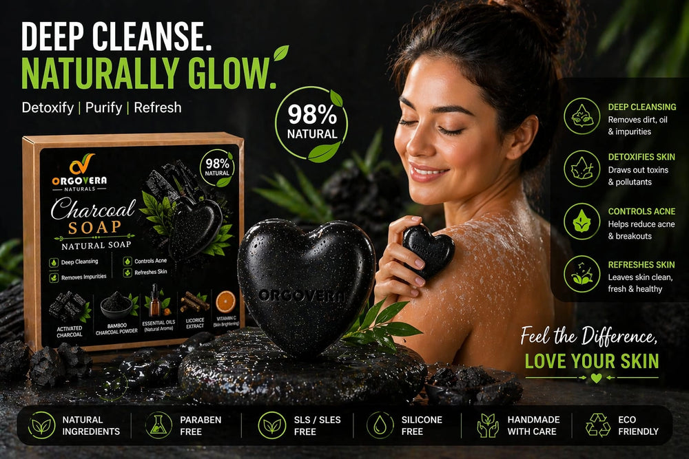 Activated Charcoal Soap – Pimple Control & Tan Removal | Handmade | 65gm