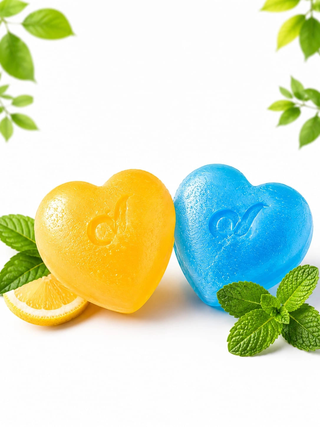 Mint & Lemon Natural Soap Combo | Natural Home Made | 2*65gm