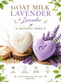 Goat Milk & Lavender Natural Soap Combo | Handmade | 2*65gm