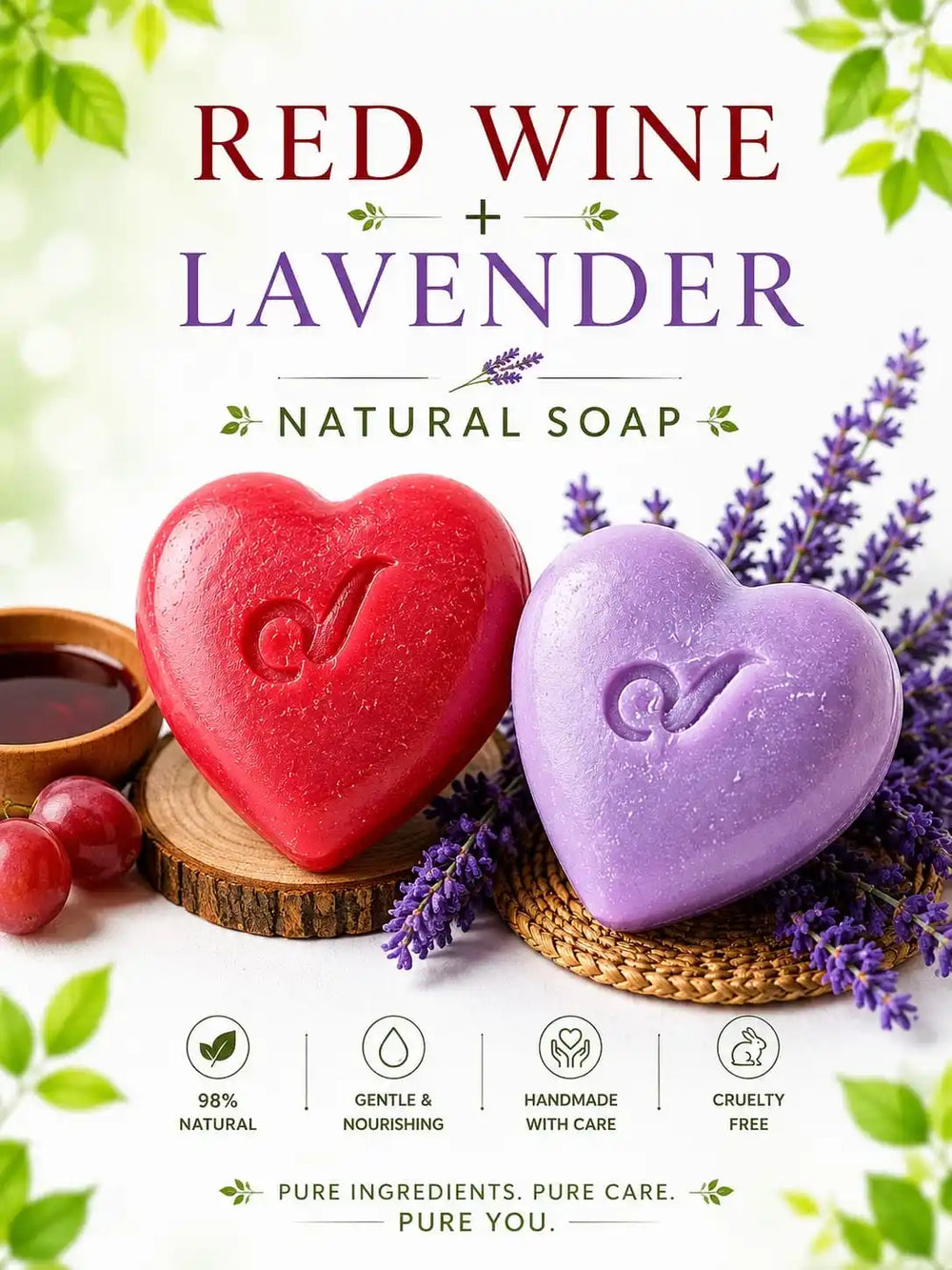 Lavender Natural Soap Combo | Handmade | 2*65gm