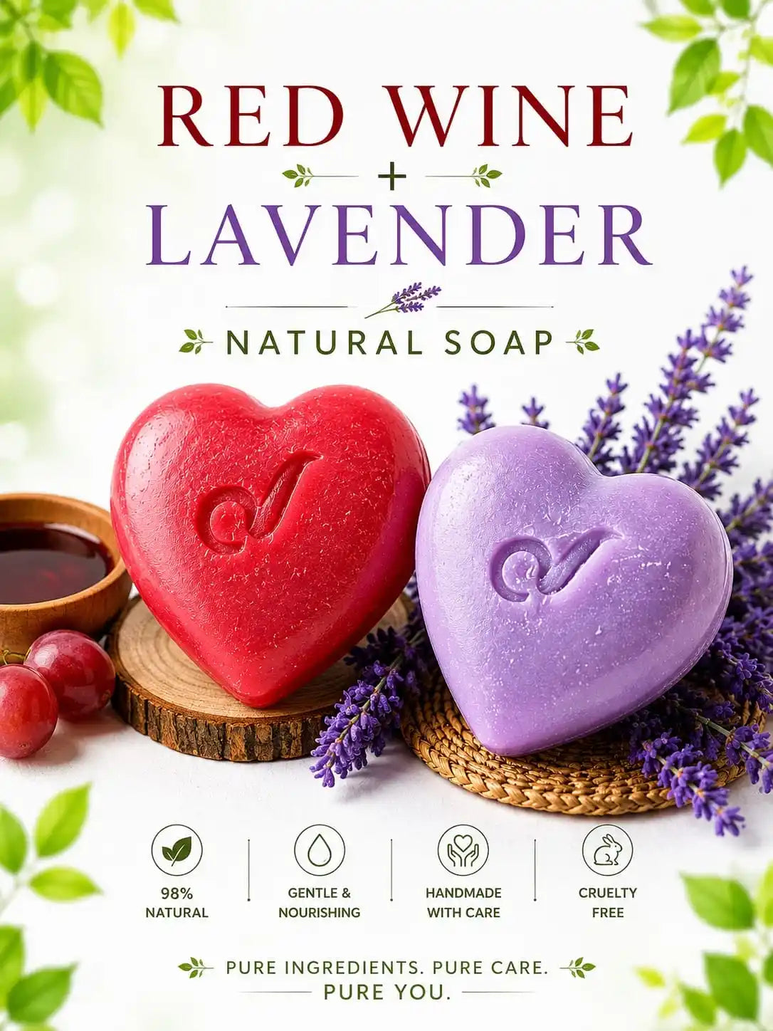 Lavender Natural Soap Combo | Handmade | 2*65gm