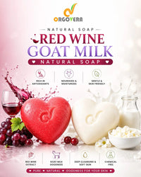 Red Wine & Goat Milk Natural Soap Combo| Handmade | 2*65gm