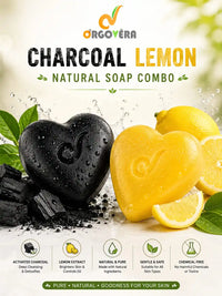 Charcoal & Lemon Natural Soap Combo  | Handmade | 2*65gm