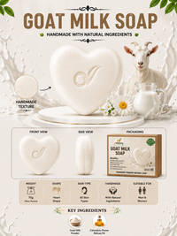 OrgoVera Naturals Red Wine & Goat Milk Soap Combo | Handmade Natural Soap | Soft, Glowing & Healthy Skin | 70g × 2