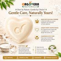 OrgoVera Naturals Red Wine & Goat Milk Soap Combo | Handmade Natural Soap | Soft, Glowing & Healthy Skin | 70g × 2